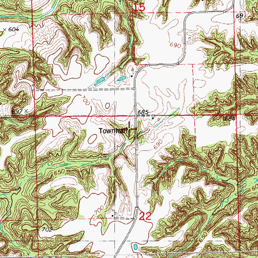 Topographic Map of Buckhorn Townhall, IL