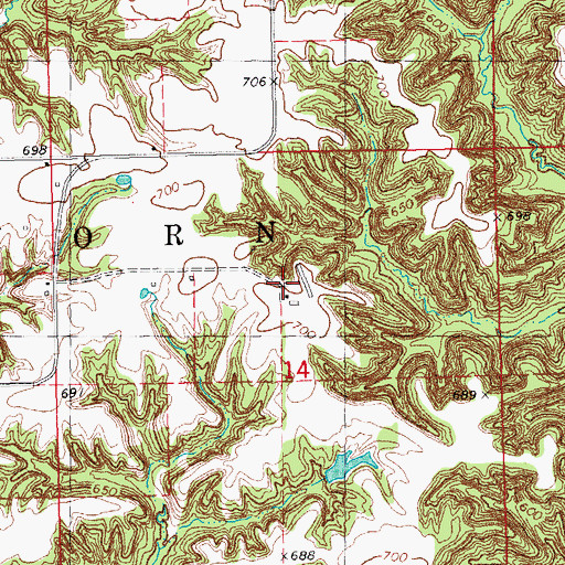 Topographic Map of Dale School (historical), IL