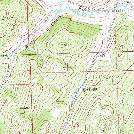 Topographic Map of Wolf Creek, CO