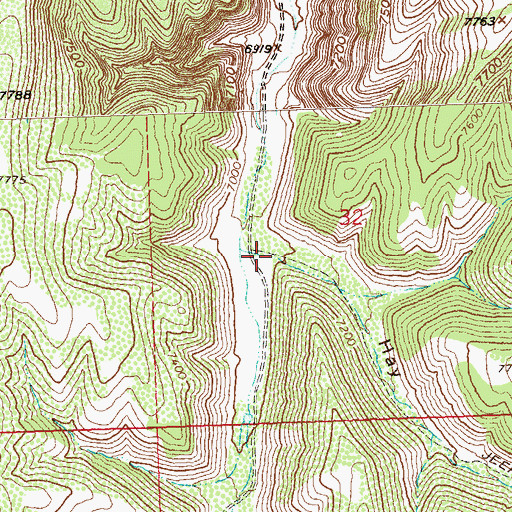 Topographic Map of Hay Gulch, CO