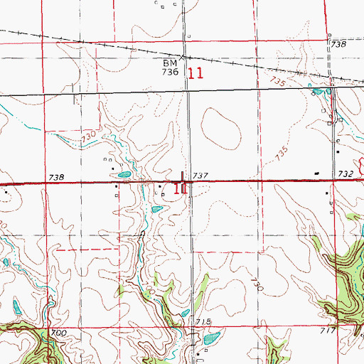 Topographic Map of Lester School (historical), IL