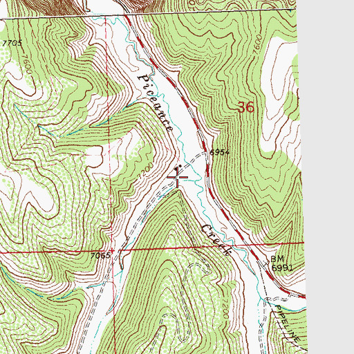 Topographic Map of McCarthy Gulch, CO
