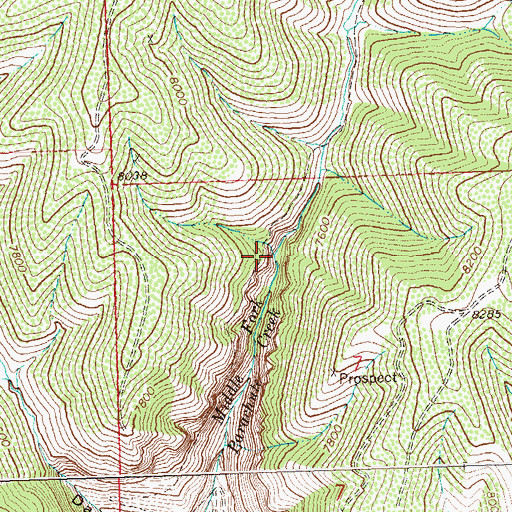 Topographic Map of Schutte Creek, CO