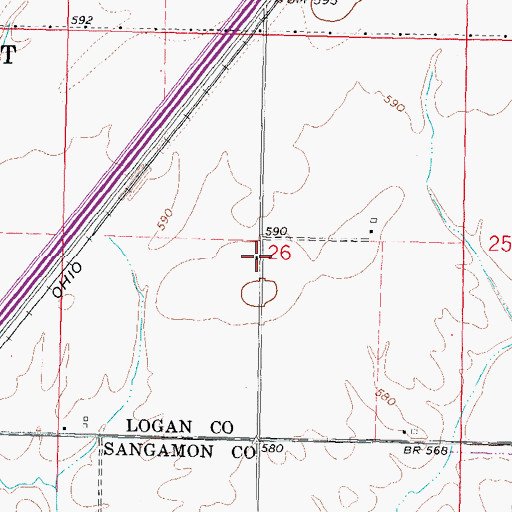 Topographic Map of American Hill School (historical), IL