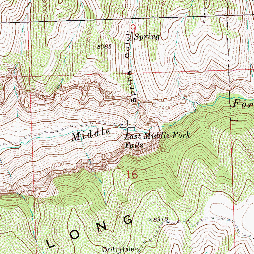 Topographic Map of Spring Gulch, CO