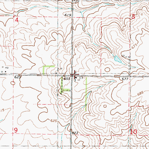Topographic Map of Fairview School (historical), IL