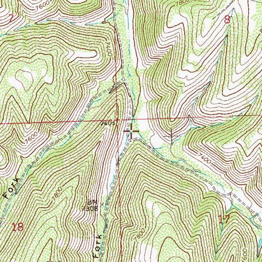 Topographic Map of East Fork Story Gulch, CO