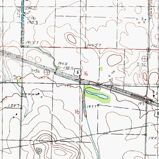 Topographic Map of Barbara Ditch, IL