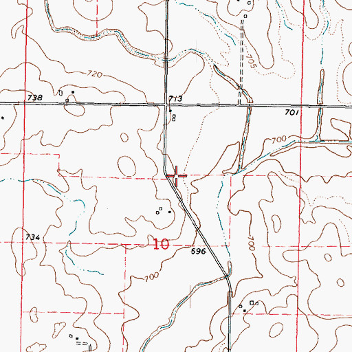 Topographic Map of Corley School (historical), IL