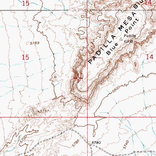 Topographic Map of Blue Point, AZ