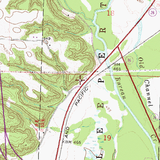 Topographic Map of Red Mill School (historical), IL