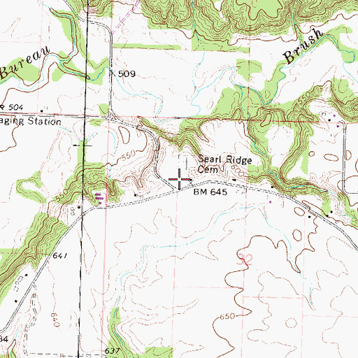 Topographic Map of Ridge School (historical), IL