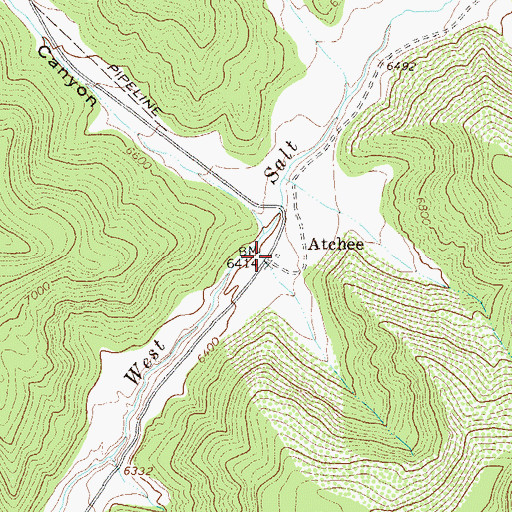 Topographic Map of Atchee, CO