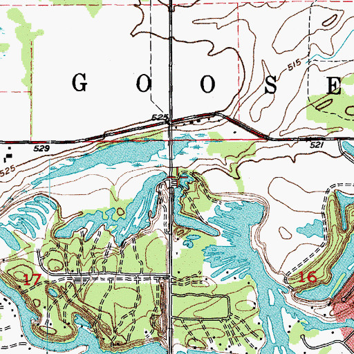 Topographic Map of Jugtown School (historical), IL