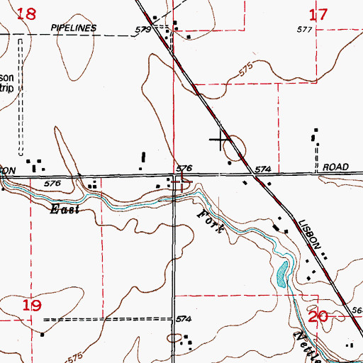 Topographic Map of Leech School (historical), IL