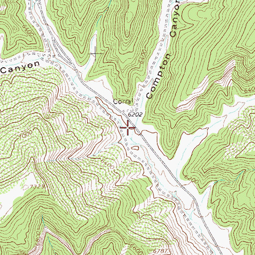 Topographic Map of Compton Canyon, CO