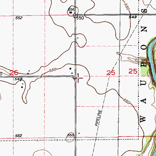 Topographic Map of Plum School (historical), IL