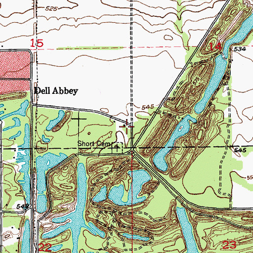 Topographic Map of Short School (historical), IL