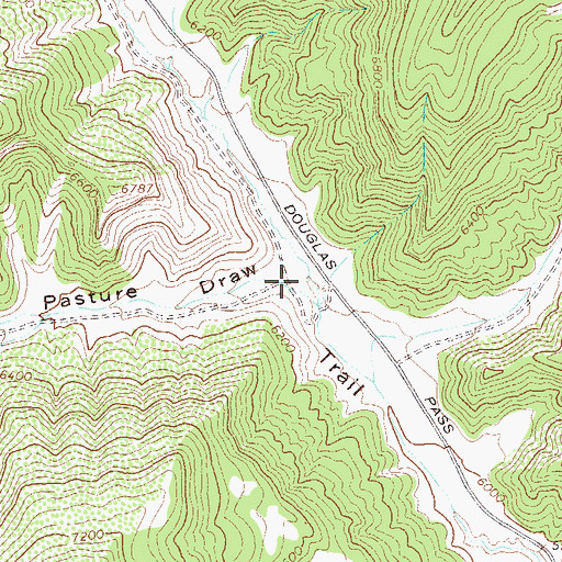 Topographic Map of Horse Pasture Draw, CO