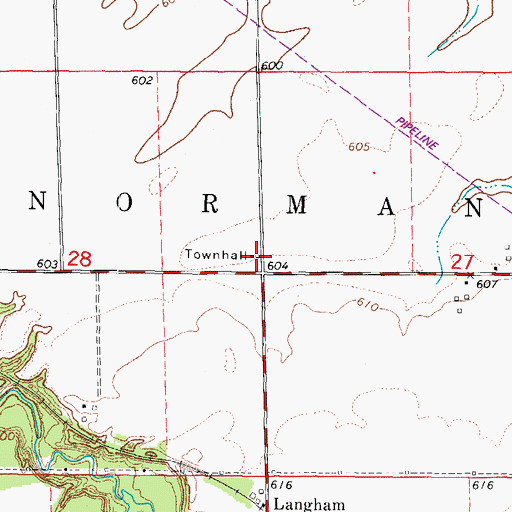 Topographic Map of Woodbury School (historical), IL