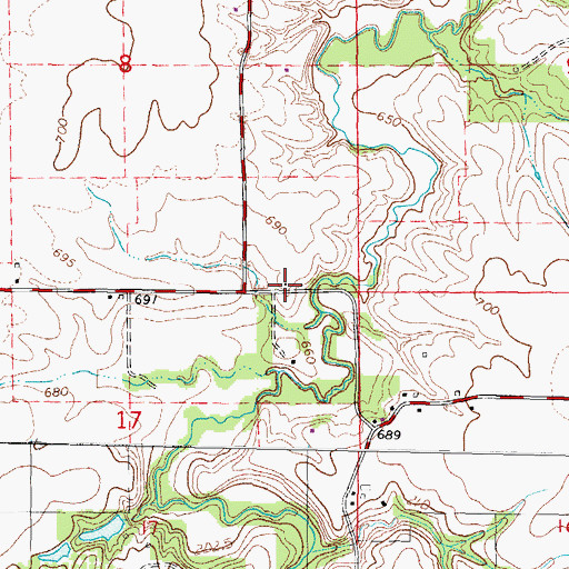 Topographic Map of Sulphur Springs School (historical), IL