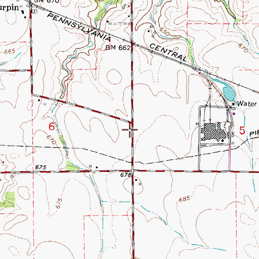 Topographic Map of White Hall School (historical), IL