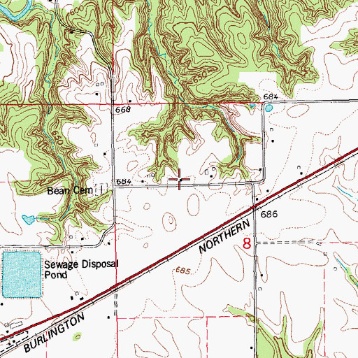 Topographic Map of Bean School (historical), IL