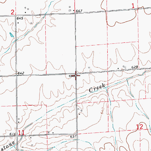 Topographic Map of Browns School (historical), IL