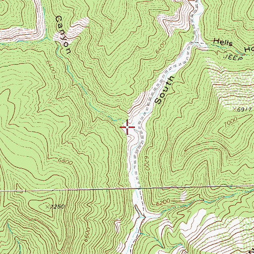 Topographic Map of Coal Canyon, CO