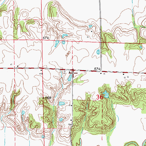 Topographic Map of Buncombe School (historical), IL