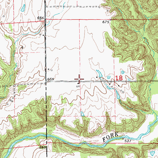 Topographic Map of Centennial School (historical), IL