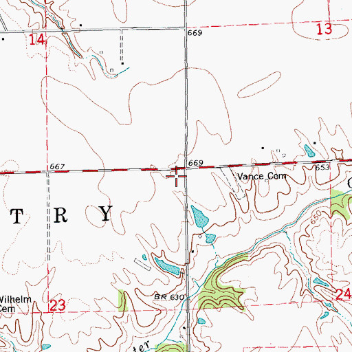 Topographic Map of Dixie School (historical), IL