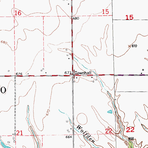 Topographic Map of Eldorado Townhall, IL