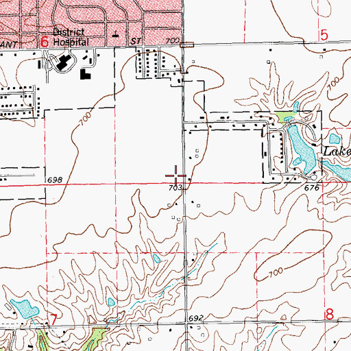 Topographic Map of Fairmont School (historical), IL