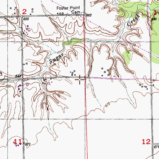 Topographic Map of Foster Point School (historical), IL