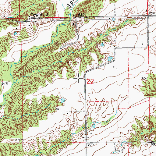 Topographic Map of Hickory Grove School (historical), IL