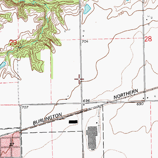 Topographic Map of Maguire School (historical), IL