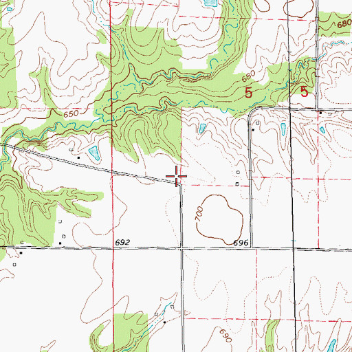Topographic Map of Martin School (historical), IL