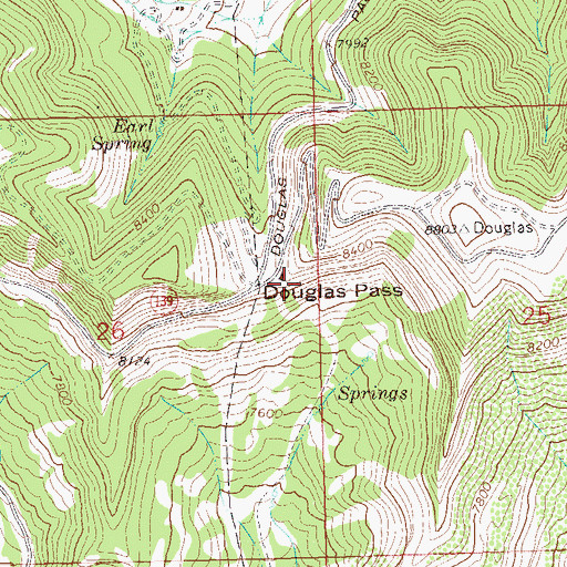 Topographic Map of Douglas Pass, CO