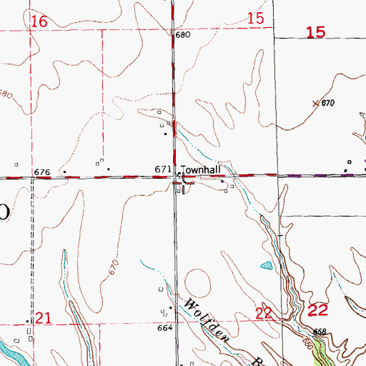 Topographic Map of School Number 16 (historical), IL