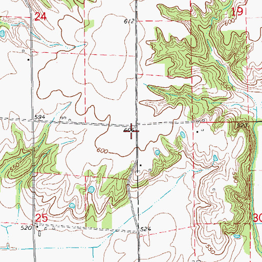 Topographic Map of Shanghai School (historical), IL