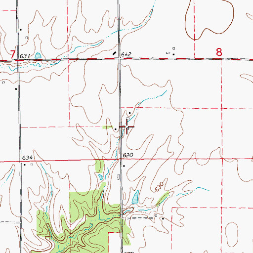 Topographic Map of West Bethel School (historical), IL