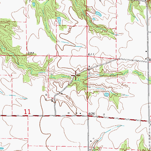 Topographic Map of White Flock School (historical), IL