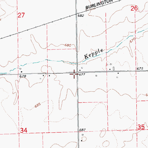 Topographic Map of Wiley School (historical), IL