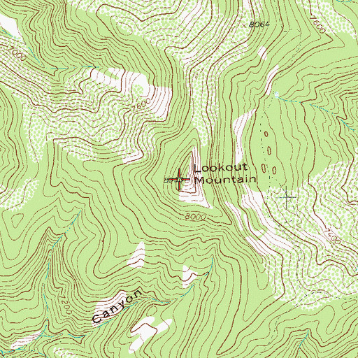 Topographic Map of Lookout Mountain, CO