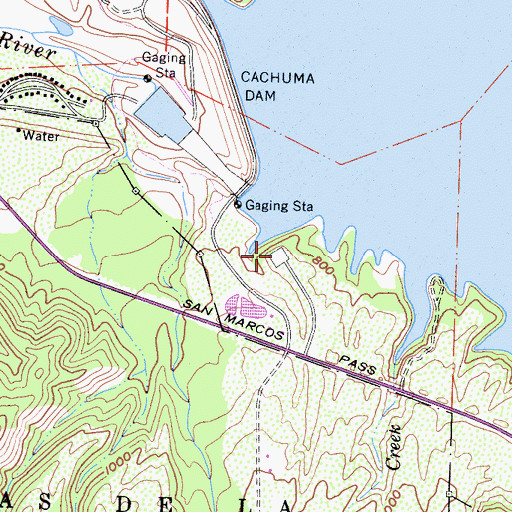 Topographic Map of Bradbury Dam Observation Point, CA