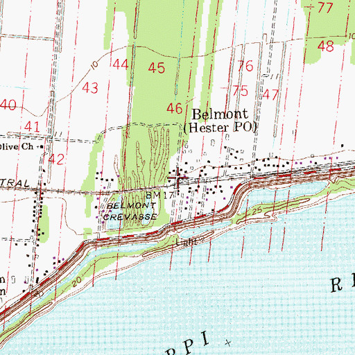 Topographic Map of Hester Post Office, LA