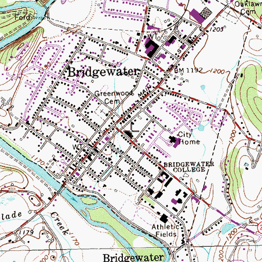 Topographic Map of Blue Ridge Christian School, VA