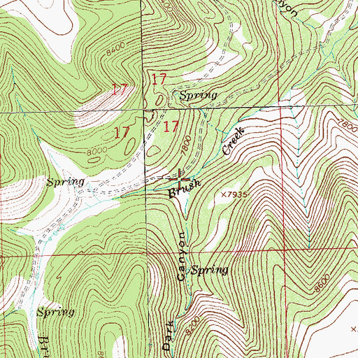 Topographic Map of Dark Canyon, CO