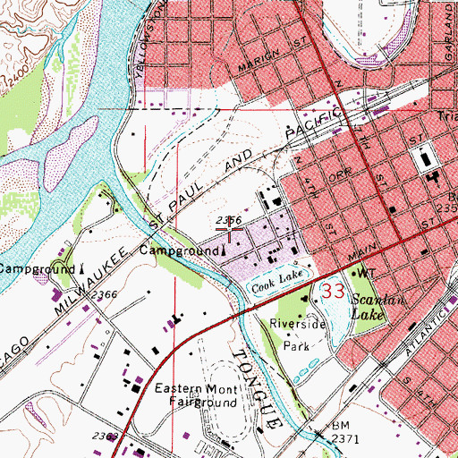 Topographic Map of Smiths Trailer Court, MT
